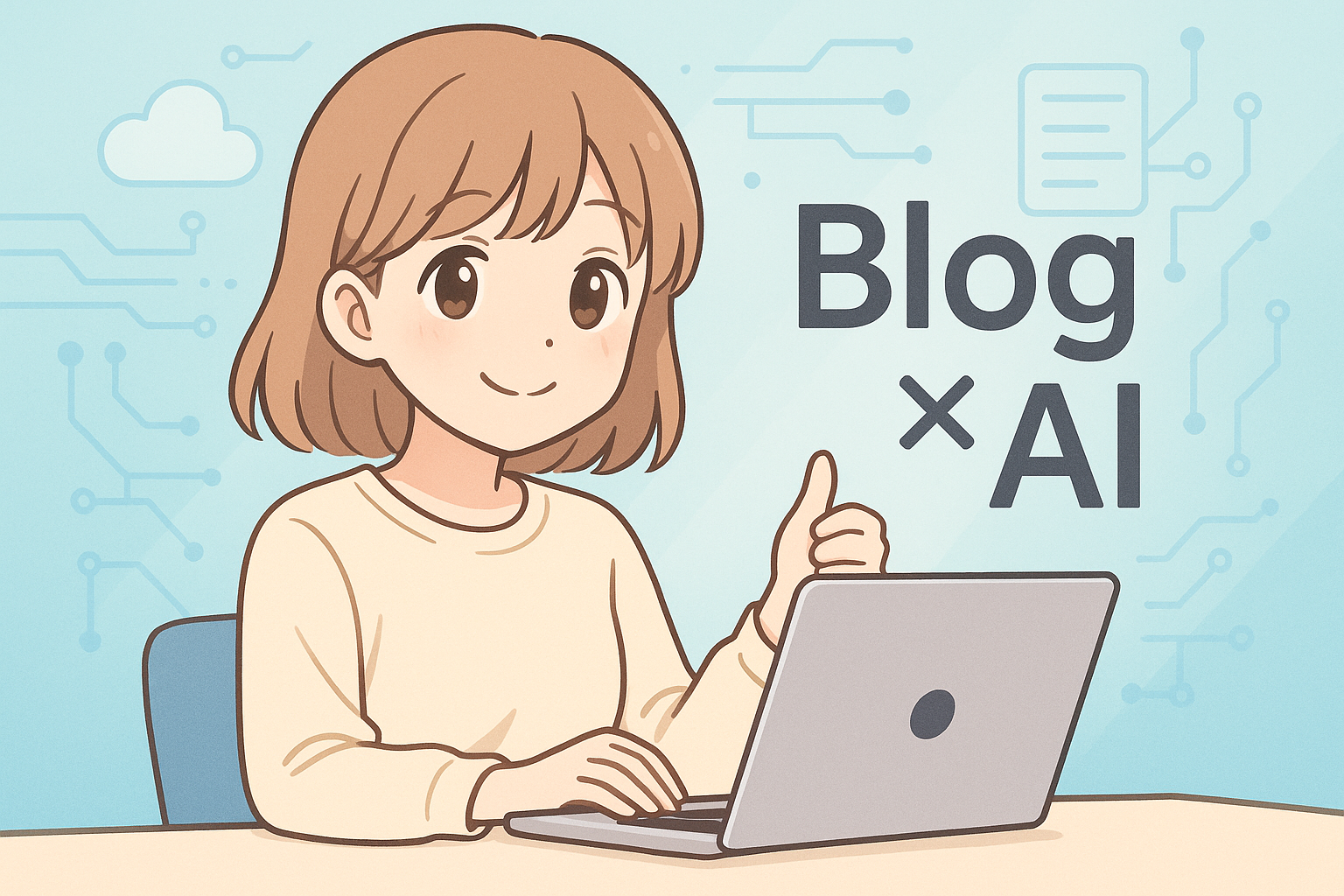 AIとブログ副業のイメージ（2025年最新）