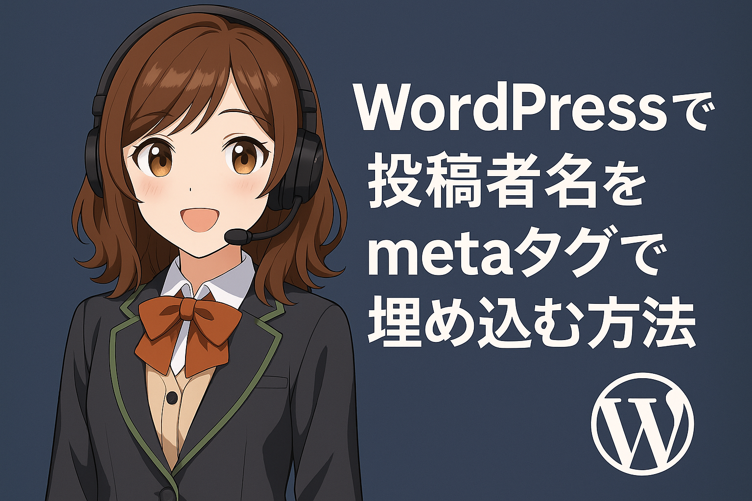 まいがGA4のレポート画面を案内するアニメ風イラスト